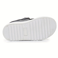 Boys Skate Shoes Hook Loop Fastener Comfy Anti Skid Breathable Platform Sneakers