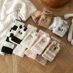 Cartoon Fuzzy Leg Warmers Over The Knee Socks Women's Stockings