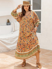 Boho Dress Women's Plus Maxi Dress