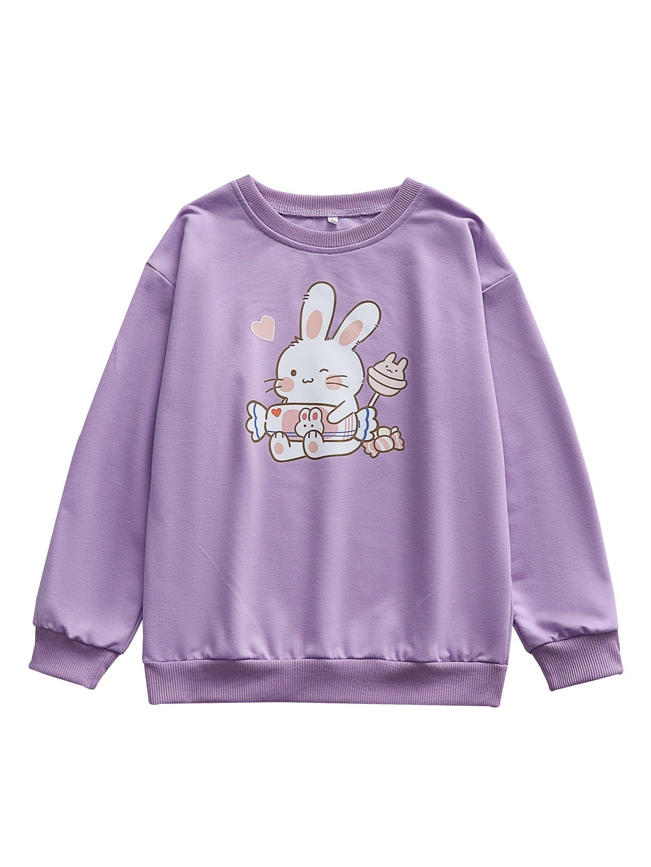 Toddler Girls Easter Rabbit Print Pullover Sweatshirt Kids Spring Clothes
