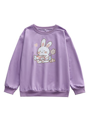 Toddler Girls Easter Rabbit Print Pullover Sweatshirt Kids Spring Clothes