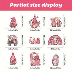 71pcs Gnomes Heart Window Clings Double Sided Wedding Decor