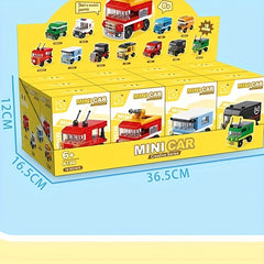 Building Block Assembly Set with Model Cars for Ages 6+