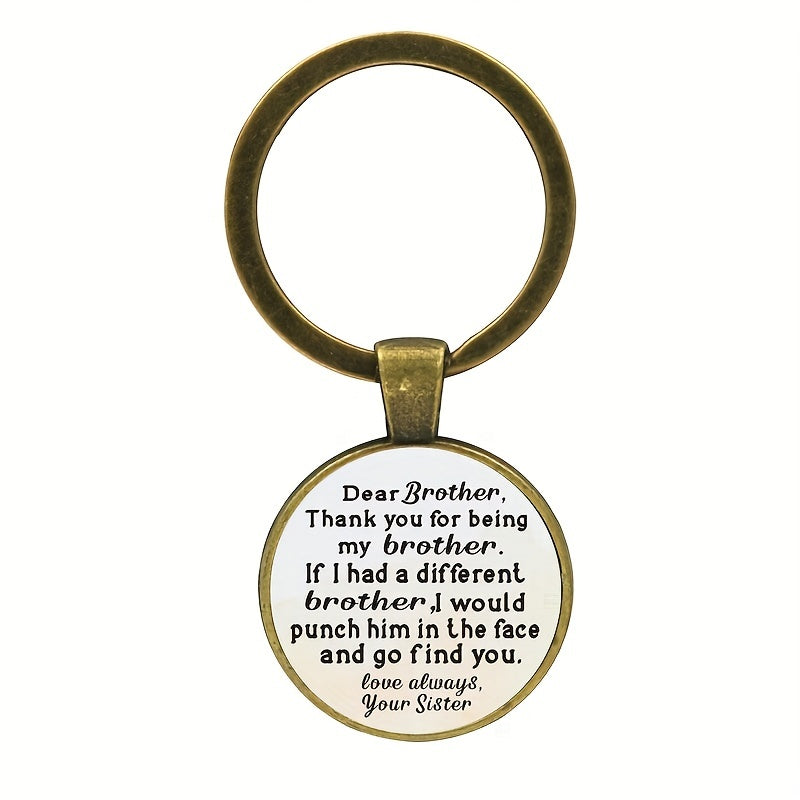 Brother Appreciation Keychain Birthday Gift Key Ring