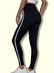 Contrast Trim Skinny Leggings Casual Every Stretchy Leggings Women's Clothing