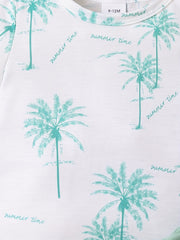 2pcs Baby Boys Coconut Trees Print T shirt & Shorts Summer Clothes Sets