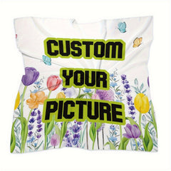 Personalized Square Silk Scarf - Custom Patterns or Photos