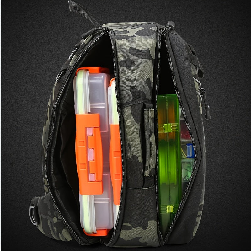 Waterproof Fishing Tackle Storage Bag Sling Backpack