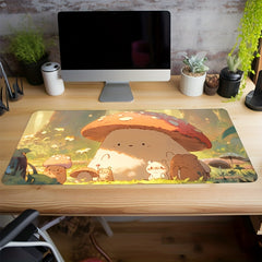 Cute & Comforting Anime Mushroom Mouse Pad for Office & Gaming
