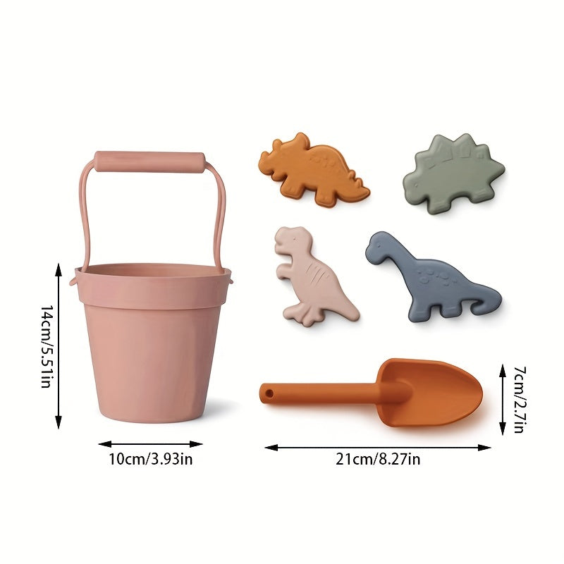 Dinosaur Silicone Beach Toys Set for Bath Play