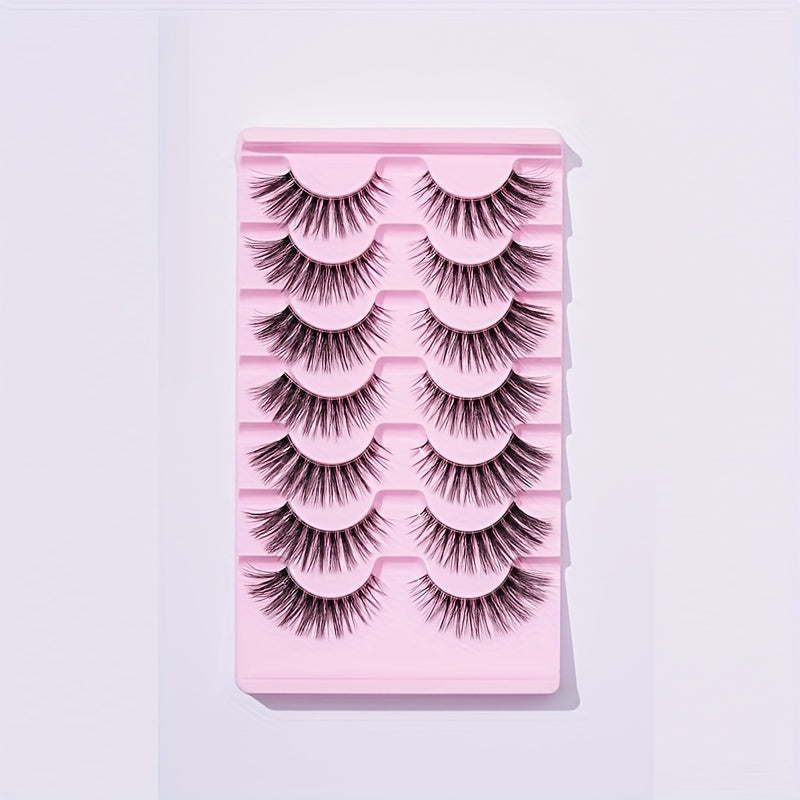 7 Pairs Clear Band Lash Extension for Makeup