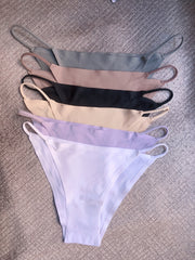 6 Pcs Seamless String Bikini Panties Low Waist Thin Band Women's Lingerie
