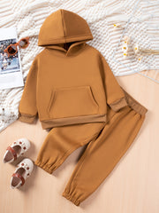 Toddler Boy's Thermal Outfit 2pcs Hoodie & Sweatpants Set