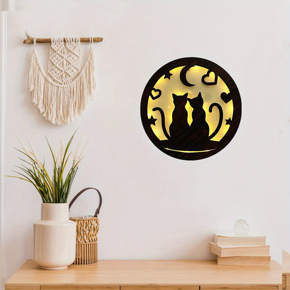 Christmas Halloween Scene Decoration Lights Mother And Baby Side Decoration