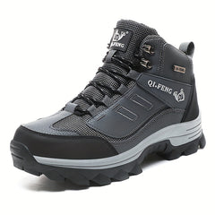 Men's Warm Plush Lining Hiking Boots Durable Non Slip Snow Boots