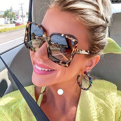 Vintage Rectangle Sunglasses for Women 90s Style UV400 Protection