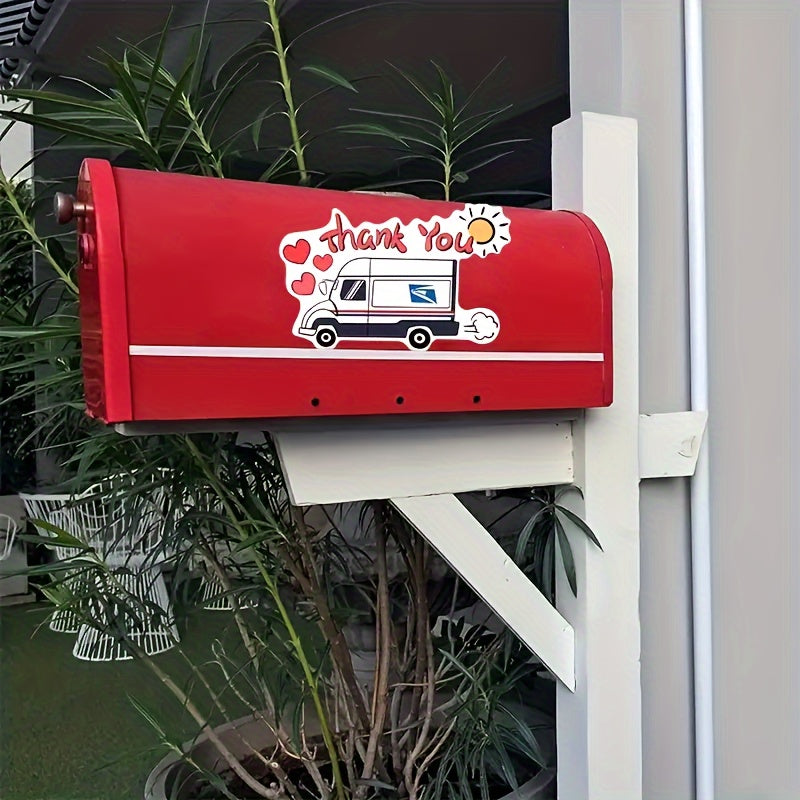 Thank You USPS Sticker For Mailbox Vinyl Expressing Love & Support, Mail Carrier