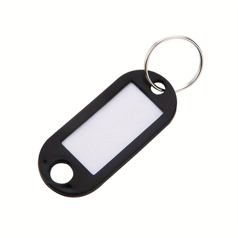 5pcs Reusable Plastic Tag Key Ring Name Holder Keychain