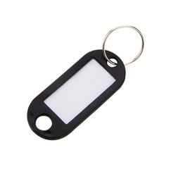 5pcs Reusable Plastic Tag Key Ring Name Holder Keychain