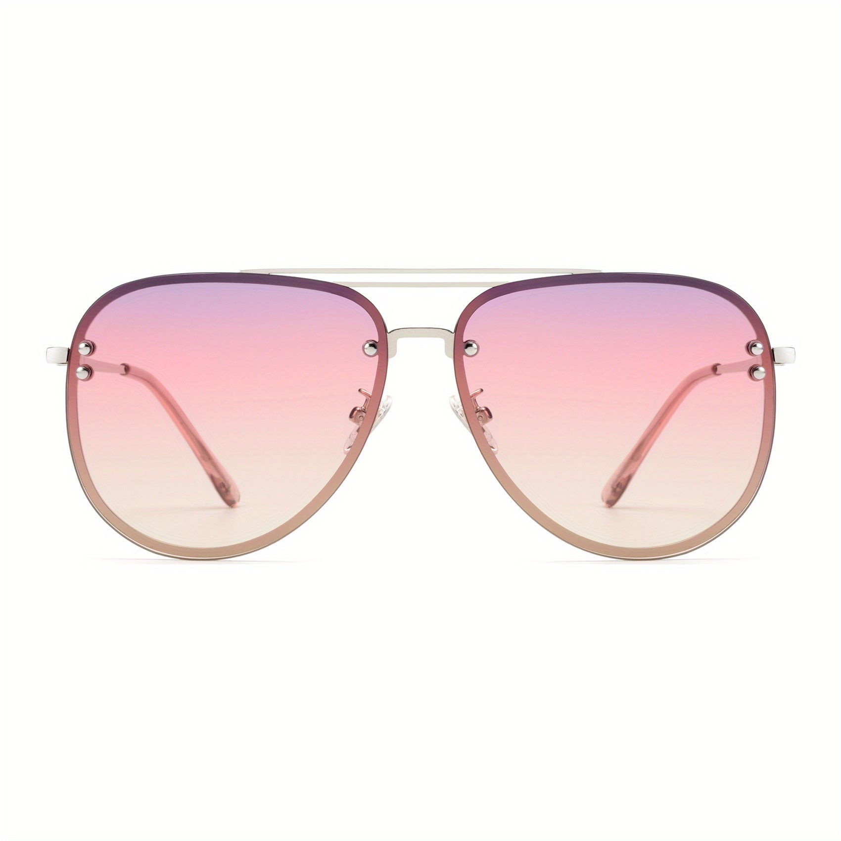 OUWEN Oversized Aviator Sunglasses Womens Gradient Pink UV Protection