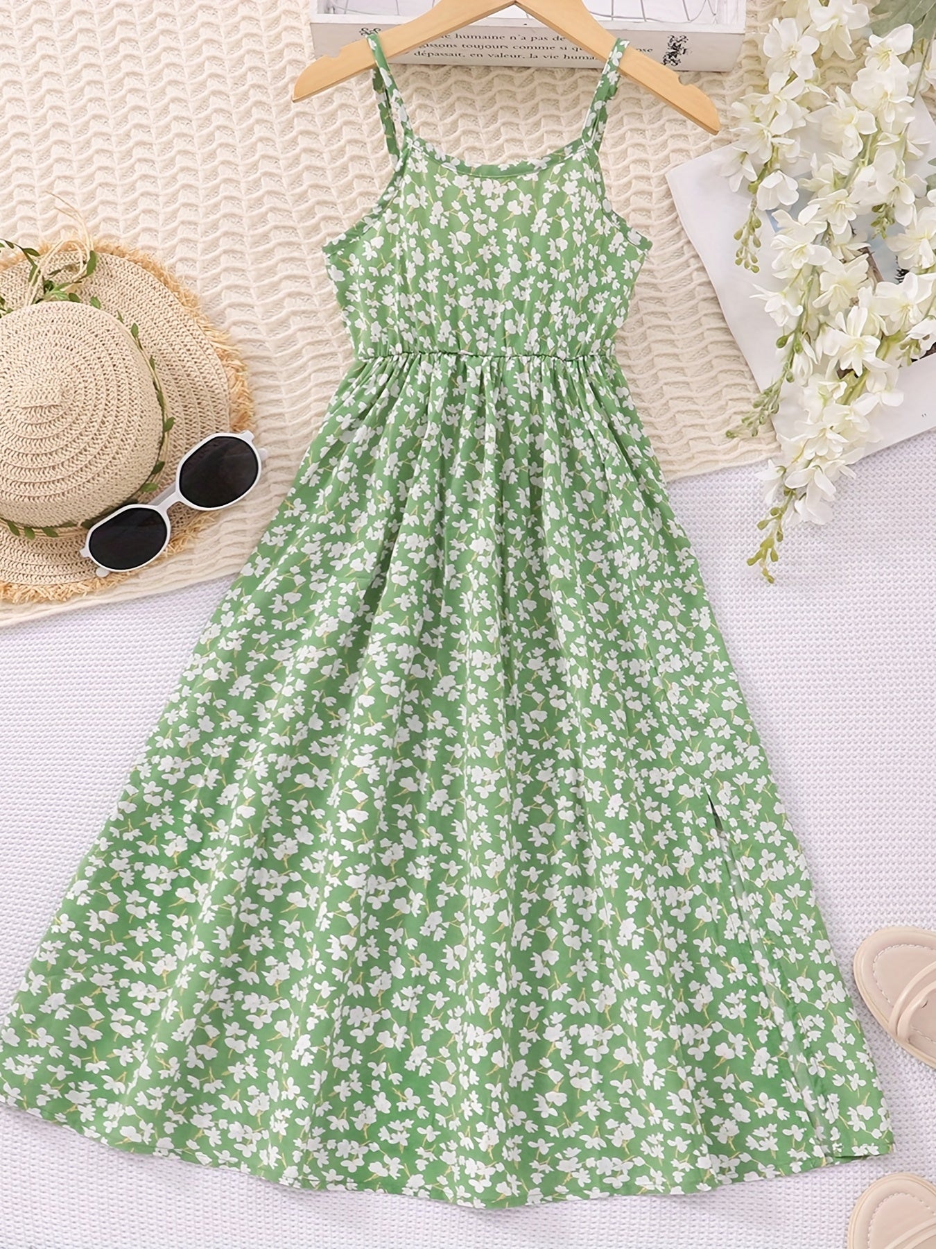 Girls Floral Cami Princess Dress Casual Party Beach Vacation