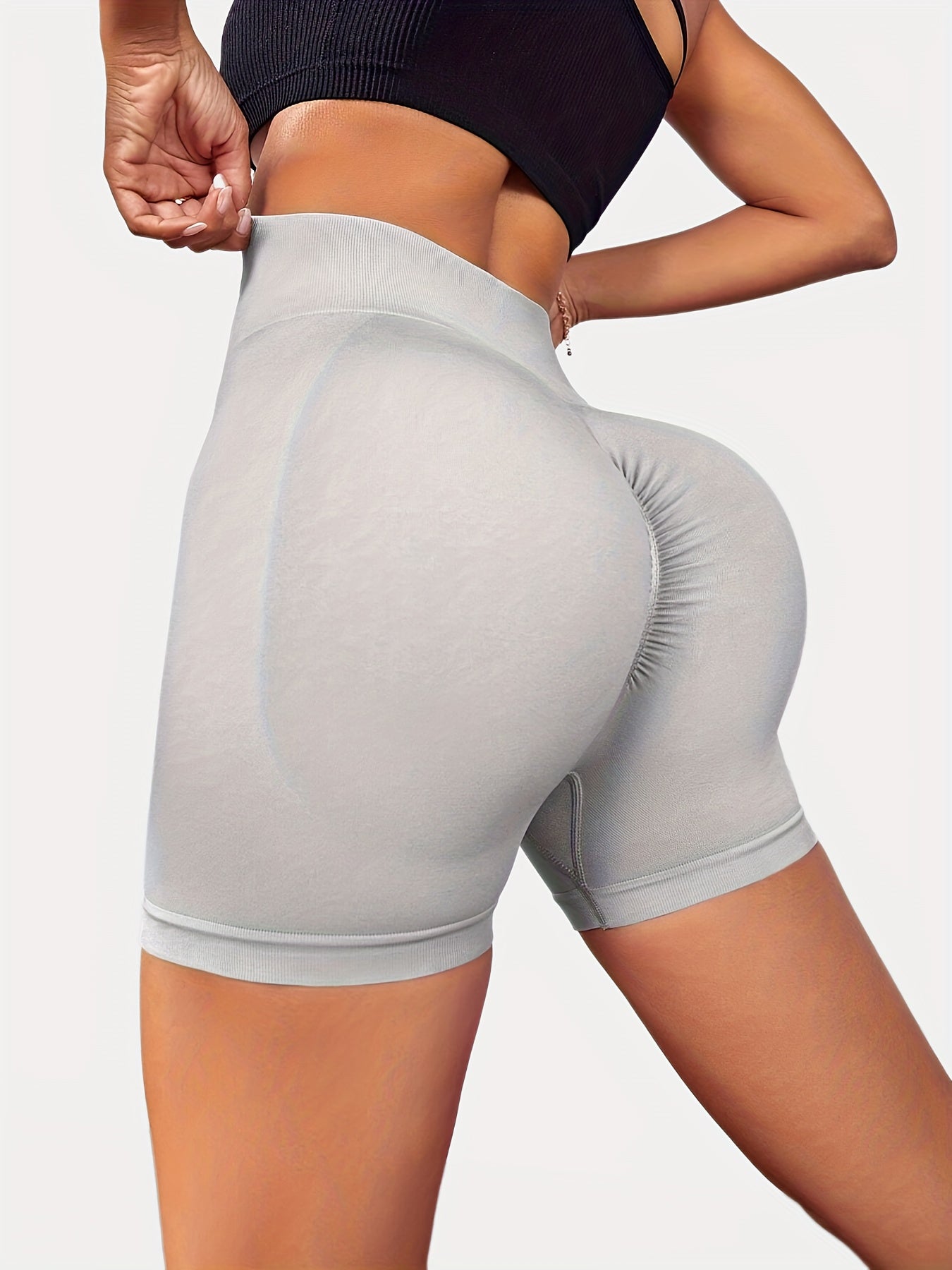 High Waisted Yoga Shorts for Running & Working Out