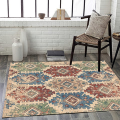 Fluffy Faux Wool Area Rug Vintage Bohemian Carpet Living Room Bedroom
