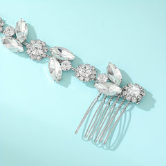 Rhinestone Sunflower Hair Comb Bridal Wedding Headwear