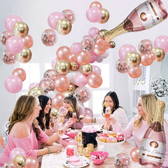 Pink 36" Wine Bottle Balloon Set Girls Birthday Party Decor Wedding Baby Shower
