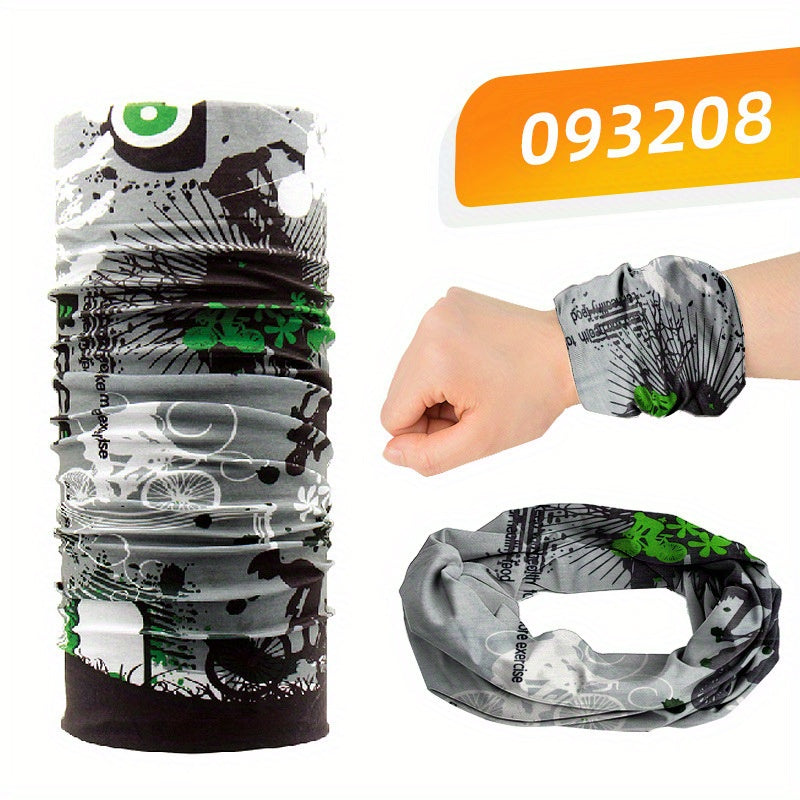 Ice Silk Bandana Print Casual Cycling Face Mask UV Protection Neck Cover
