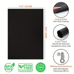16.5in & 11.6in Oven Liner Non-stick Heat Resistant Grill Mat