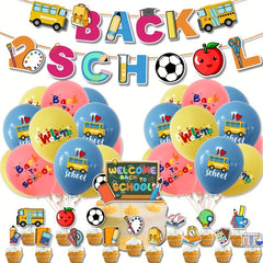 Back To School Banner & Cake Toppers Set