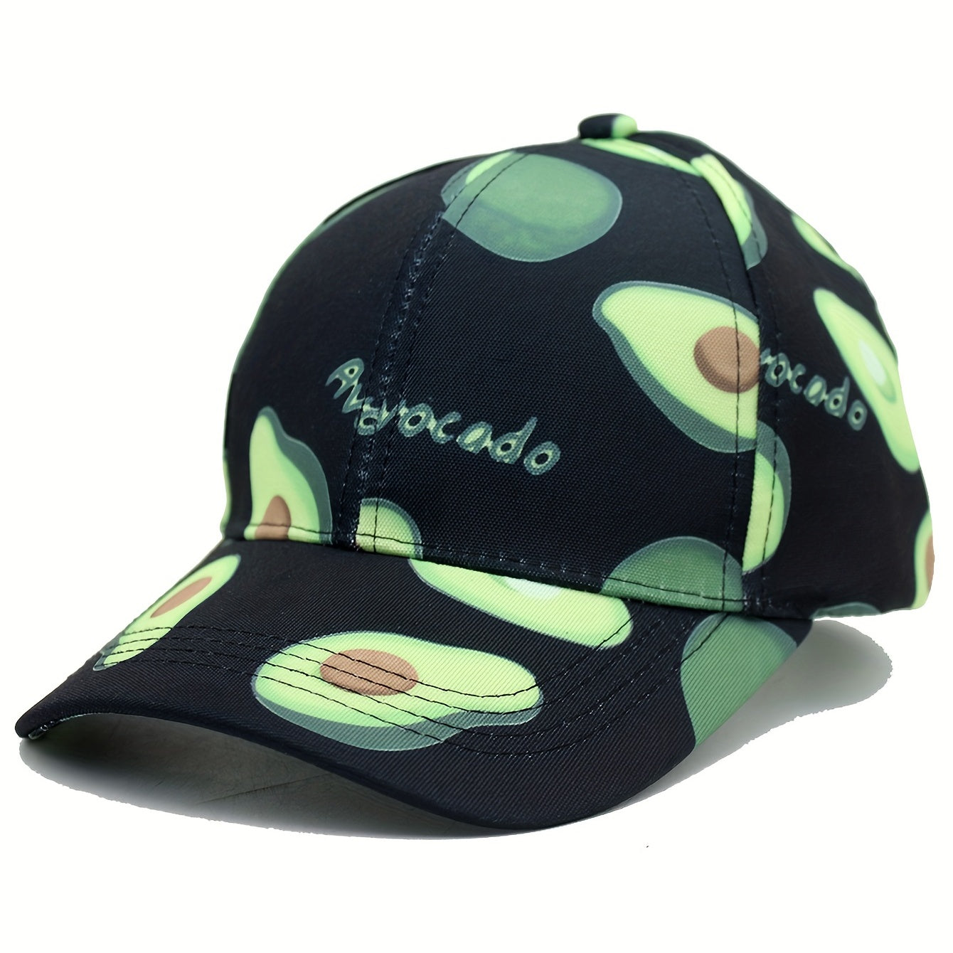 Adjustable Avocado Pattern Sunshade Baseball Cap for Sport