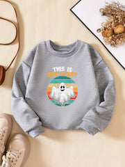Halloween Boys Sweatshirt Long Sleeve Crew Neck Top Kids Clothing
