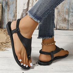 Women's Stylist Flip flop Sandals Comfy Elastic Band Slip on Flat Beach Sandals