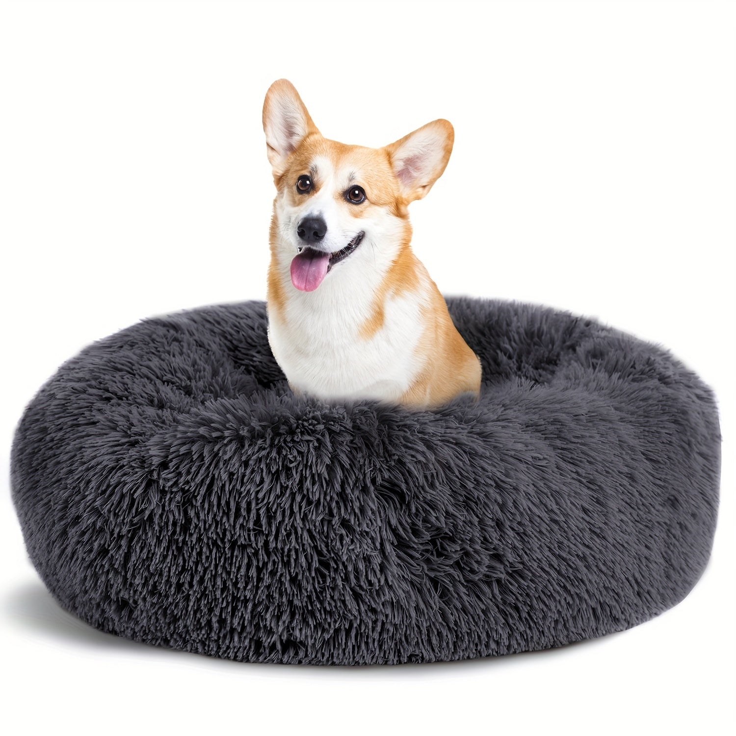 Plush Washable Dog Bed Soft Donut Bed Sleeping Mat