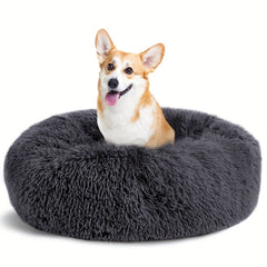 Plush Washable Dog Bed Soft Donut Bed Sleeping Mat