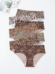 7pcs Seamless Leopard Briefs Stretchy Intimates Panties