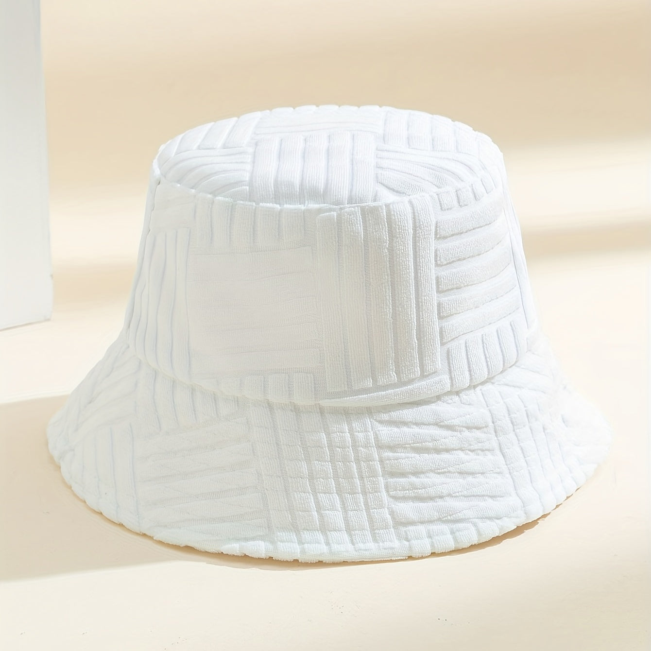 Striped Jacquard Bucket Hat Unisex Candy Sunshade Basin Hat Lightweight Fisherma