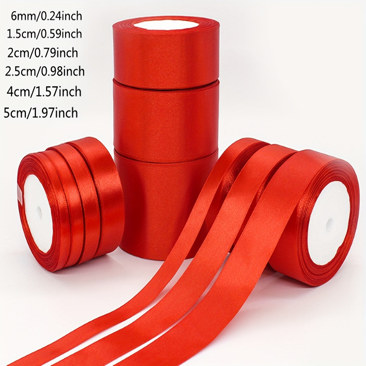 Red 86 Meter Long Ribbon for DIY Gift Packaging