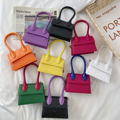 Mini Square Bag Handbag Chain Strap Two Tone Crossbody Jelly Flap Shoulder