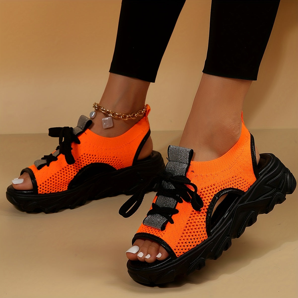 Women's Mesh Breathable Outdoor Sandals with Thick Bottom