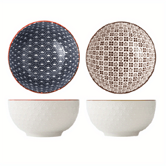 2pcs Ceramic Bowl 33 Oz Soup Salad Cereal Dessert Rice Noodles