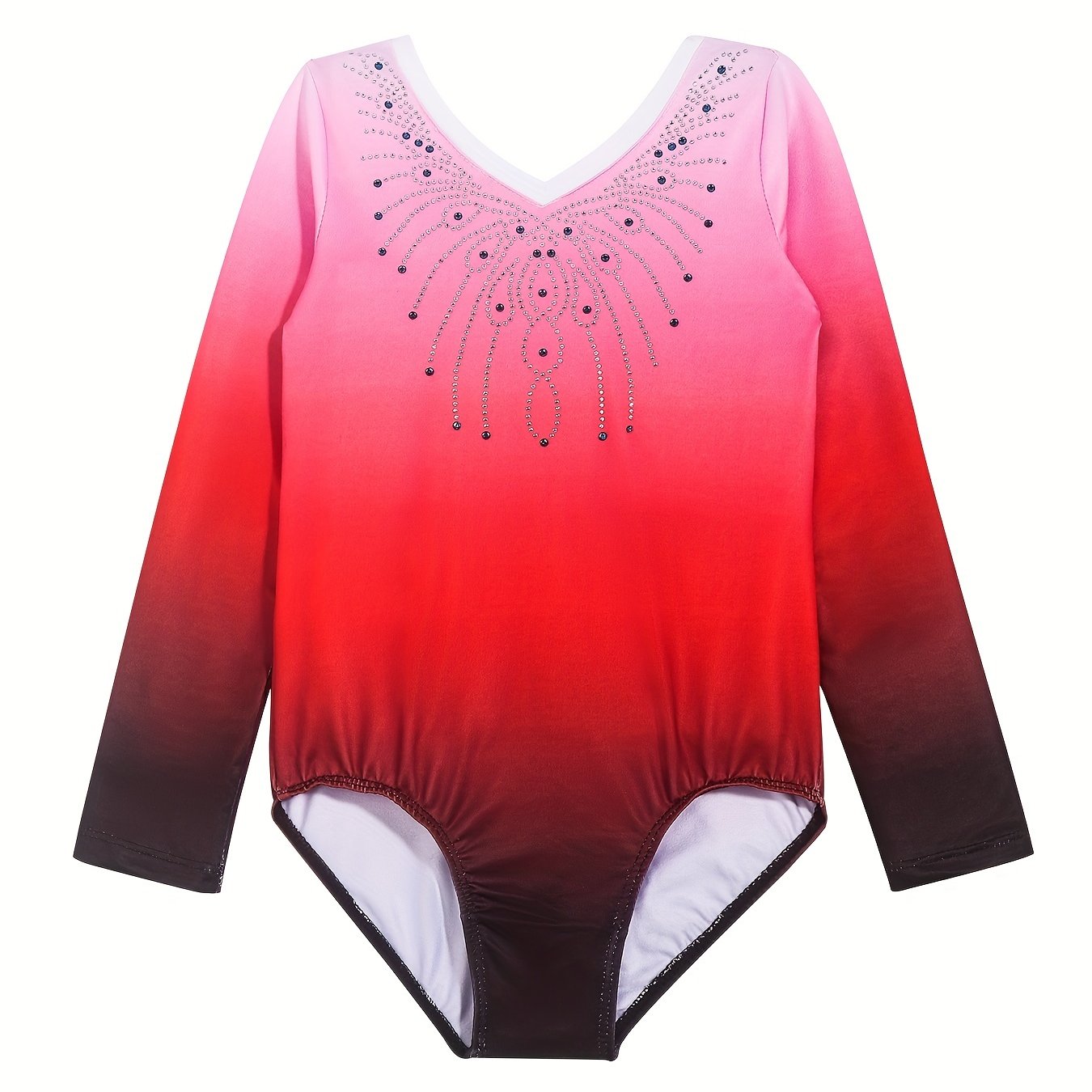 Long Sleeve Gymnastics Leotards Athletic Ballet Dance Costume