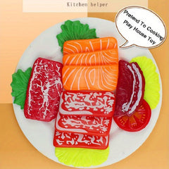 Kids Toy Set with Simulated Food Play, Sushi, Chinese & Western Breakfasts