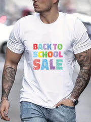 BACK TO SCHOOL Men's Graphic Crew Neck Active T shirt Casual Comfy Tee