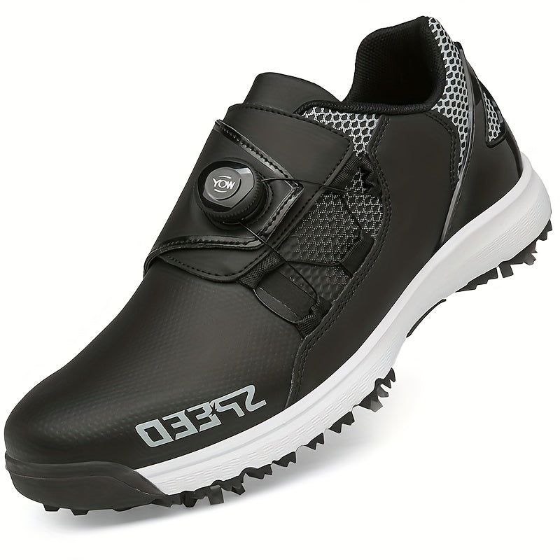 Men's Spiked Golf Shoes Rotating Buckle Durable Sneakers