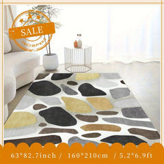 Modern Faux Cashmere Area Rug Geometric Soft Fluffy Living Room Mat