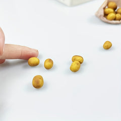 5pcs Mini Potato Set for 1:12 Dollhouse ABS Material Yellow Fantasy Themed