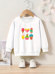OERYUI Cartoon Ice Cream Cake Sweatshirt for Kids